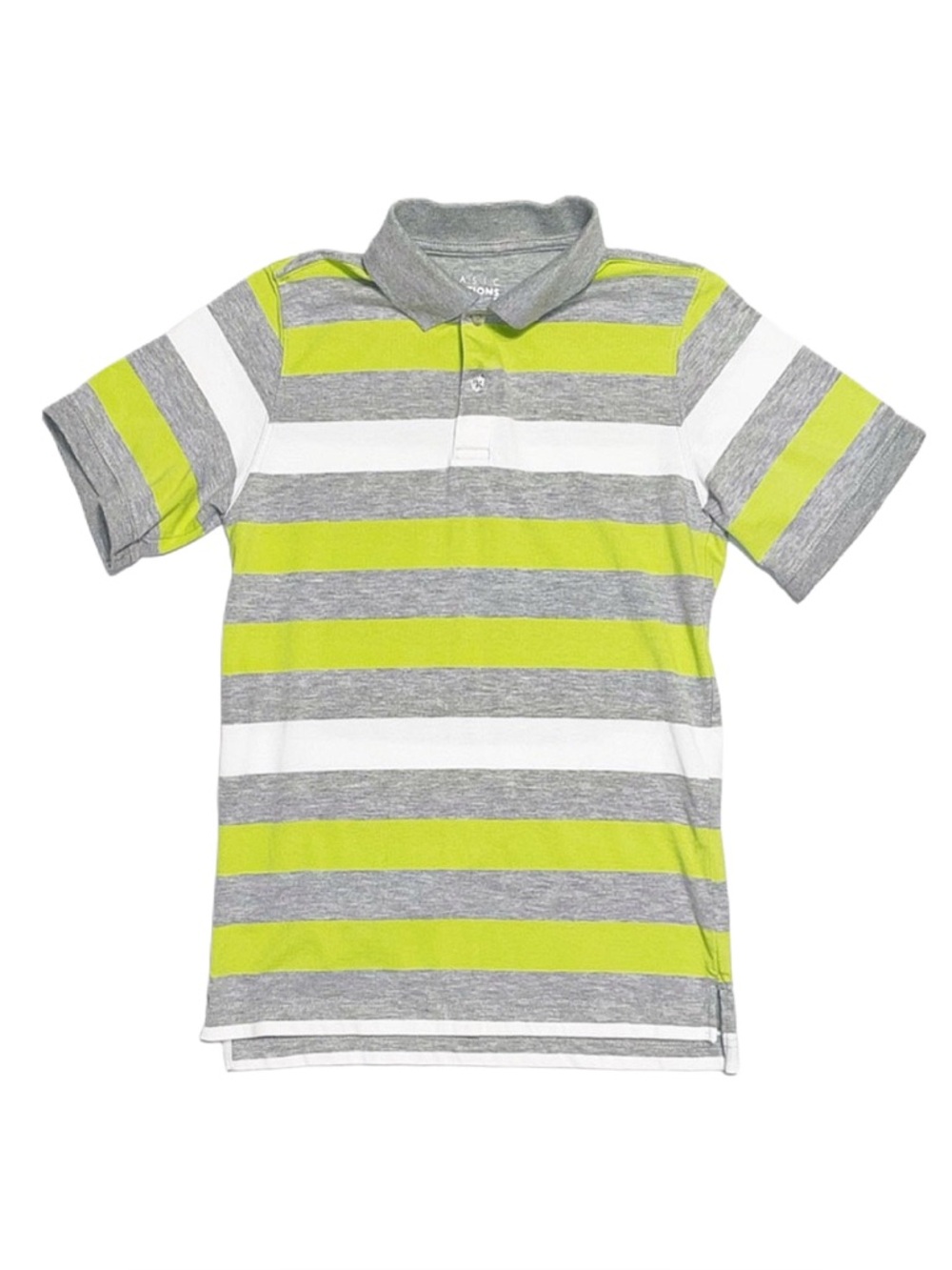 BASIC EDITIONS Boy's Striped Short Sleeve Polo Large 10/12